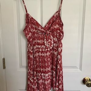 Tribal pattern back tie Mini Dress
